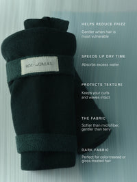RŌZ Sweatshirt Hair Towel in Spruce