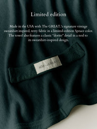 RŌZ Sweatshirt Hair Towel in Spruce