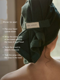 RŌZ Sweatshirt Hair Towel in Spruce